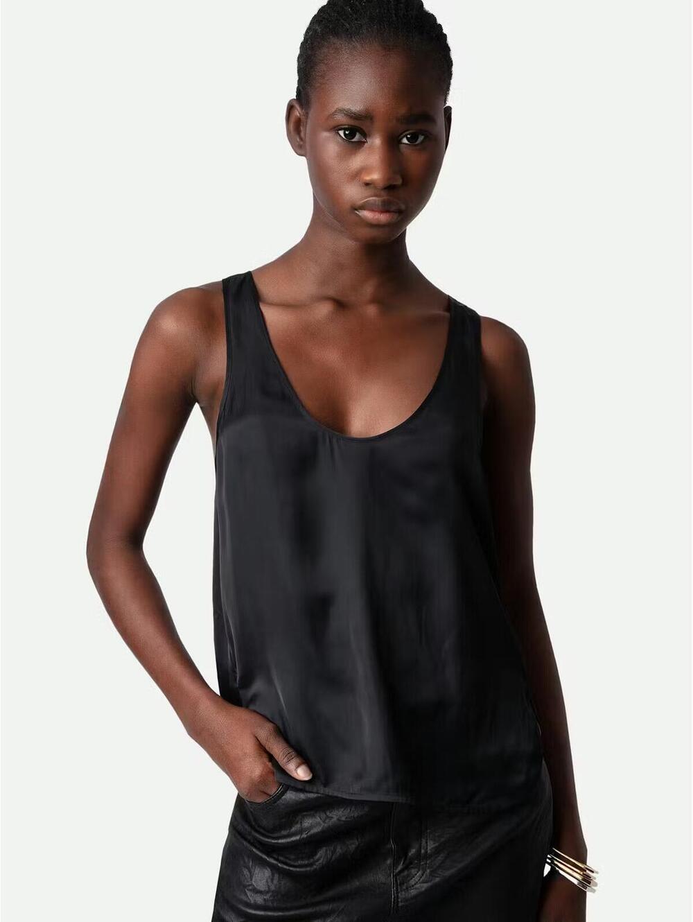 Zadig & Voltaire Carys Satin Top size L